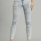 Umgee 5-Pockets Distressed Detail Stretch Denim Skinny Jeans with Unfinished Hem Jeans