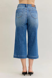 Judy Blue Mid Rise Crop Wide Leg Jeans | Jeans Daverri Fashions