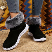 Side Zip Faux Fur Boots | Boots Daverri Fashions
