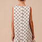 SO ME Texture Bow Printed Mini Ruffle Dress
