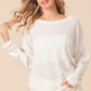 BiBi Waffled Backless Drawstring T-Shirt Tops