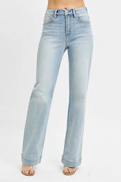 RISEN Full Size Run High Rise Straight Jeans | Daverri Fashions