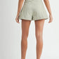 MABLE Pleated High Waist Twill Shorts