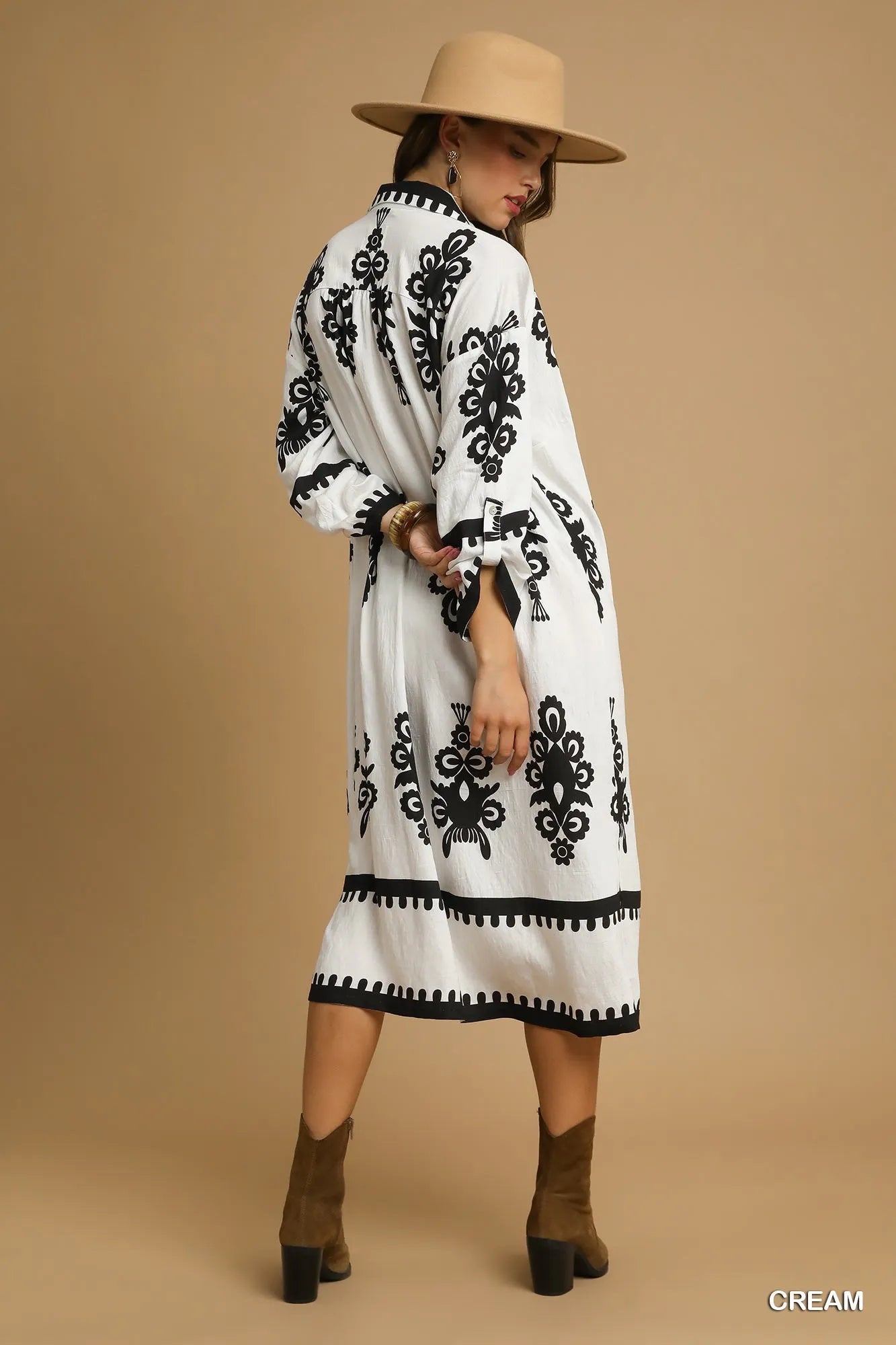 Umgee Abstract Print Midi Dress Midi Dresses