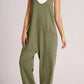 Lovelet Wide Strap Jumpsuit with Pockets - DAVERRI FASHIONS