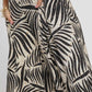 Umgee Palm Leaf Print Wide Leg Culotte Pants Pants