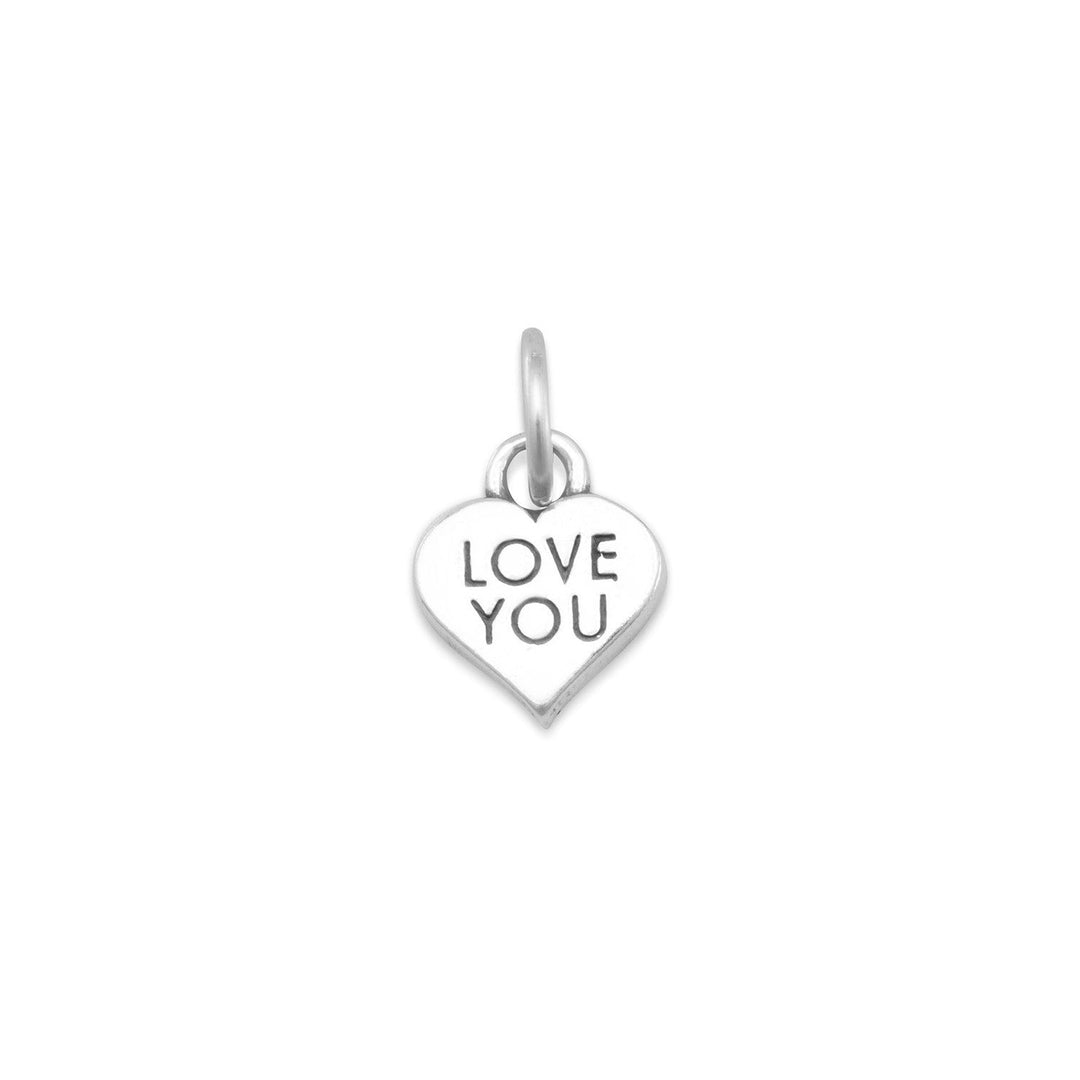 Oxidized LOVE YOU Heart Charm Default Title Charms