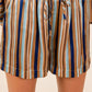 Mittoshop Drawstring Striped Satin Shorts Shorts