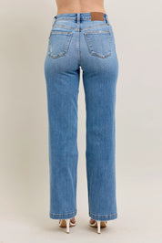 Judy Blue Full Size High Waist Straight Jeans Plus Size | Jeans Daverri Fashions
