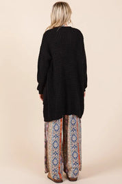 Mittoshop Open Front Long Sleeve Longline Cardigan | Cardigans Daverri Fashions