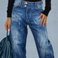 Wide Leg Jeans with Pockets - DAVERRI FASHIONS