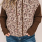 Plus Size Leopard Long Sleeve Drawstring Hoodie - DAVERRI FASHIONS