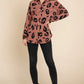 BOMBOM Animal Print Button Up Knit Shacket - DAVERRI FASHIONS