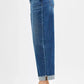 RISEN High Rise Fit Barrel Cuffed Jeans - DAVERRI FASHIONS