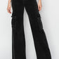 Risen Black High Rise Wide Leg Cargo Jeans Cargo Jeans