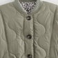 Quilted Button-Down Lightweight Jacket - DAVERRI FASHIONS