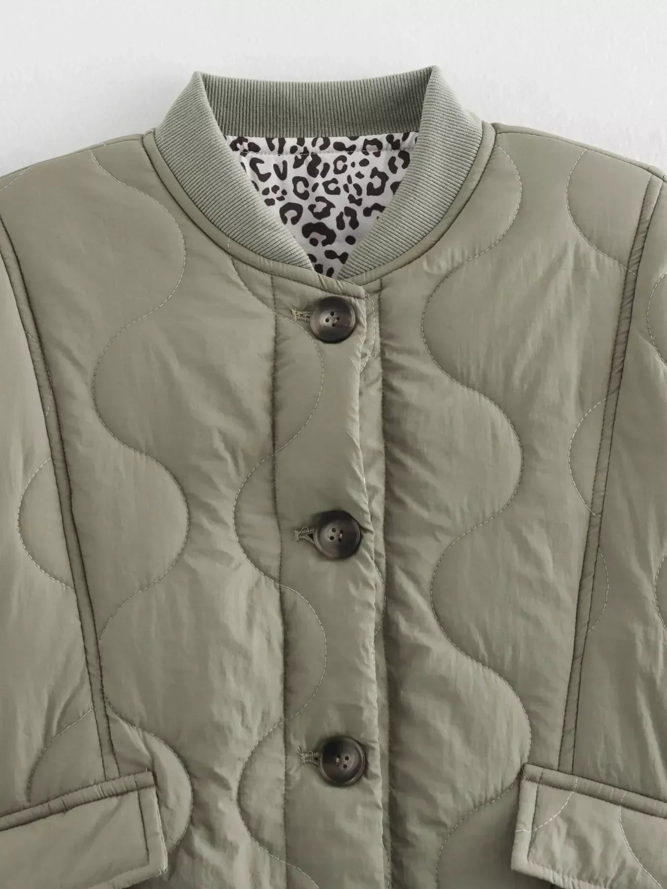 Quilted Button-Down Lightweight Jacket - DAVERRI FASHIONS