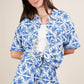 VERY J Tropical Printed Shirt Top and Shorts Set Shorts Sets