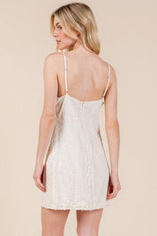 GeeGee Lace Detail Adjustable Strap Mini Cami Dress | Cami Dresses Daverri Fashions