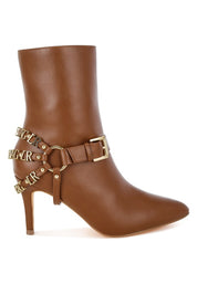 Nicene Harness Detail Stiletto Boots | Boots Daverri Fashions