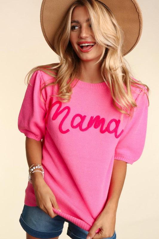 Plus Size Embroidered Mama Sweater Sweaters