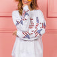 BiBi American Flag USA and Star Sequin Sweatshirt Sweatshirts