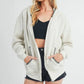 Aemi + Co Contrast Trim Zip Up Hoodie Jacket