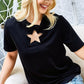BiBi Star Cutout Short Sleeve T-Shirt T-Shirts