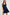 Umgee Frill Drawstring Waist Round Neck Mini Tank Dress Dark Navy Mini Dresses