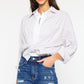 Kancan High Rise Frayed Hem Denim Shorts Dark
