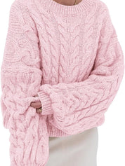 Cable Knit Long Sleeve Sweater | Sweaters Daverri Fashions