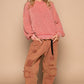 POL Distressed Washed Drop Shoulder Sweater