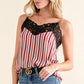 And The Why Stripe Print with Lace Cami