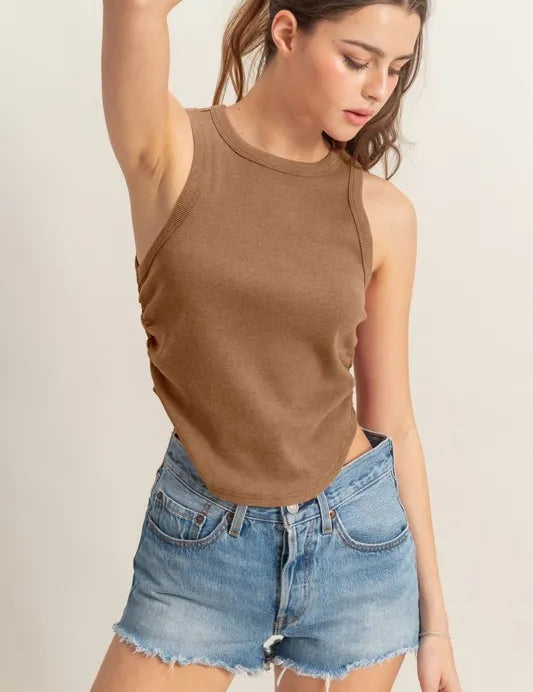 MOCHA HYFVE Mineral Wash Rib Knit Tank | Tank Tops Daverri Fashions