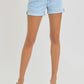 RISEN Full Size High Rise Belted Roll Up Shorts Plus Size Shorts
