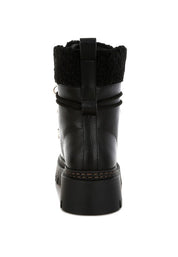 Omul Fleece & Faux Leather Boots | Boots Daverri Fashions