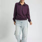 Umgee Half Zip Drop Shoulder Sweatshirt - DAVERRI FASHIONS