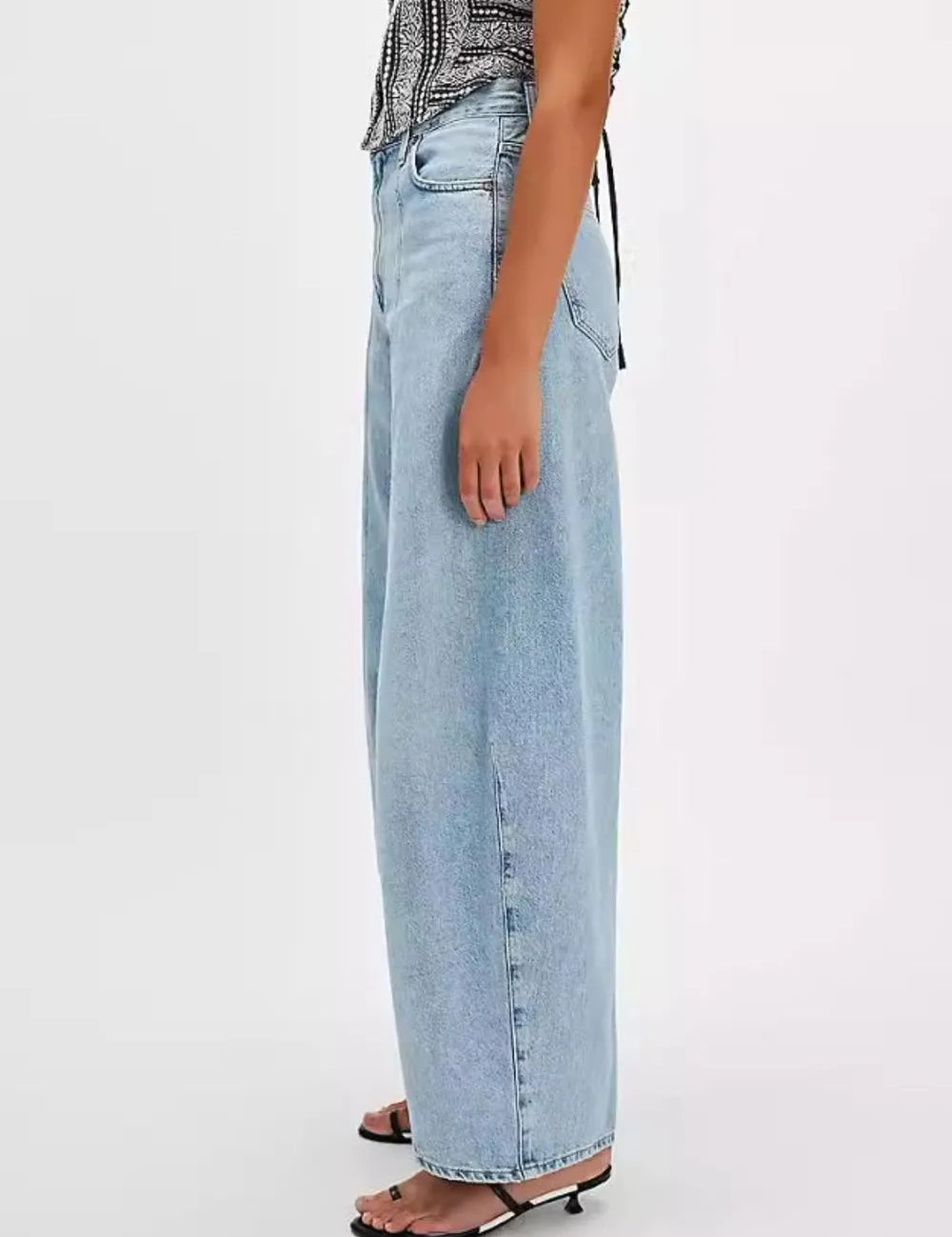 Wide Leg Jeans with Pockets | Jeans Daverri Fashions