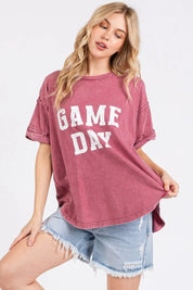 Mittoshop GAME DAY Round Neck Short Sleeve T-Shirt | T-Shirts Daverri Fashions