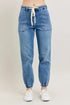 Judy Blue Full Size High Waist Denim Jogger - DAVERRI FASHIONS
