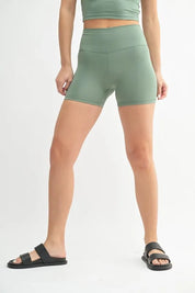 MONO B Venice Cloud Light Contour Biker Shorts | Daverri Fashions