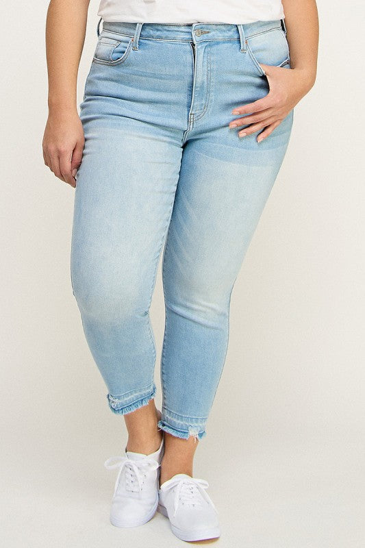 Artemis Vintage Plus High Rise Crop Skinny Jeans | Jeans Daverri Fashions