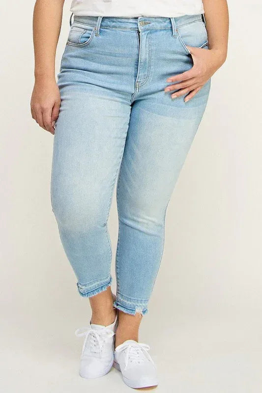 Artemis Vintage Plus High Rise Crop Skinny Jeans - DAVERRI FASHIONS