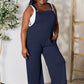 Double Take Full Size Wide Strap Overall with Pockets Overalls