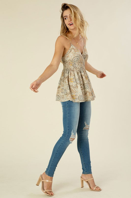 Paisley Print Cami Top Cami Tops