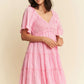 Davi & Dani Jacquard Checker Smocking Tiered Dress Mini Dresses