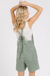 Mittoshop Textured Knotted Wide Strap Overalls Overalls