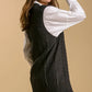 Umgee Full Size Cable V-Neck Vest Sweater Plus Size - DAVERRI FASHIONS