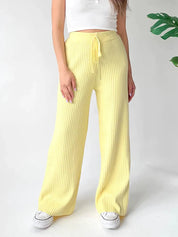 Ribbed Wide Leg Sweater Pants | Bottoms Daverri Fashions