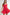 MABLE Poplin Square Neckline Bubble Mini Dress RED M